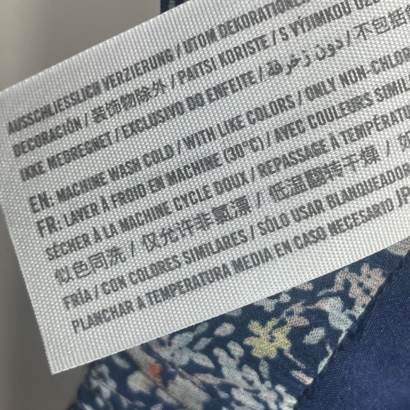 NEW Abercrombie & Fitch Skirt Womens 00 blue floral wrap midi preppy - Picture 7 of 10